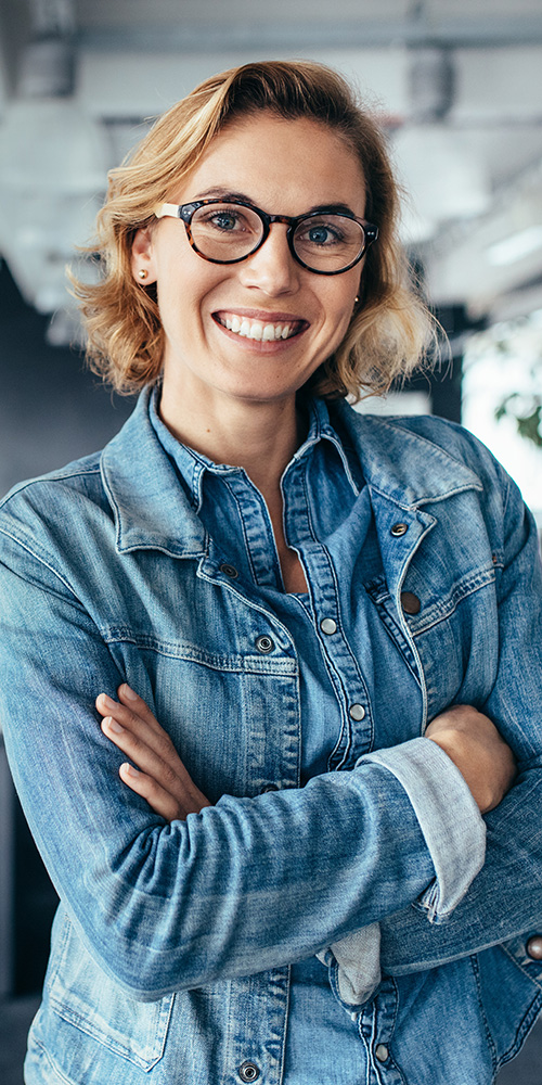 Eine lächelnde Frau