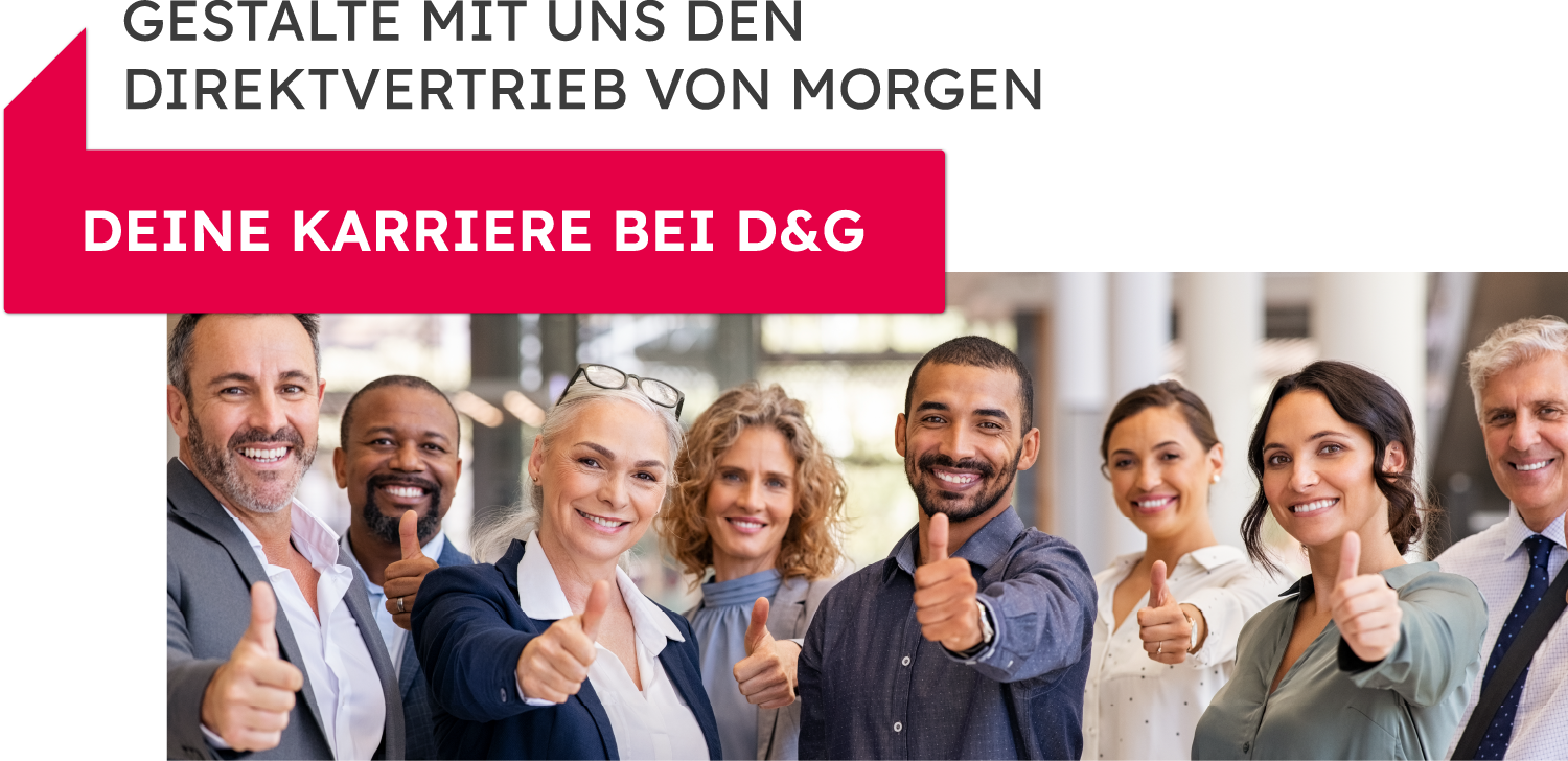 Ein diverses Team fröhlicher Kollegen mit hochgestreckten Daumen