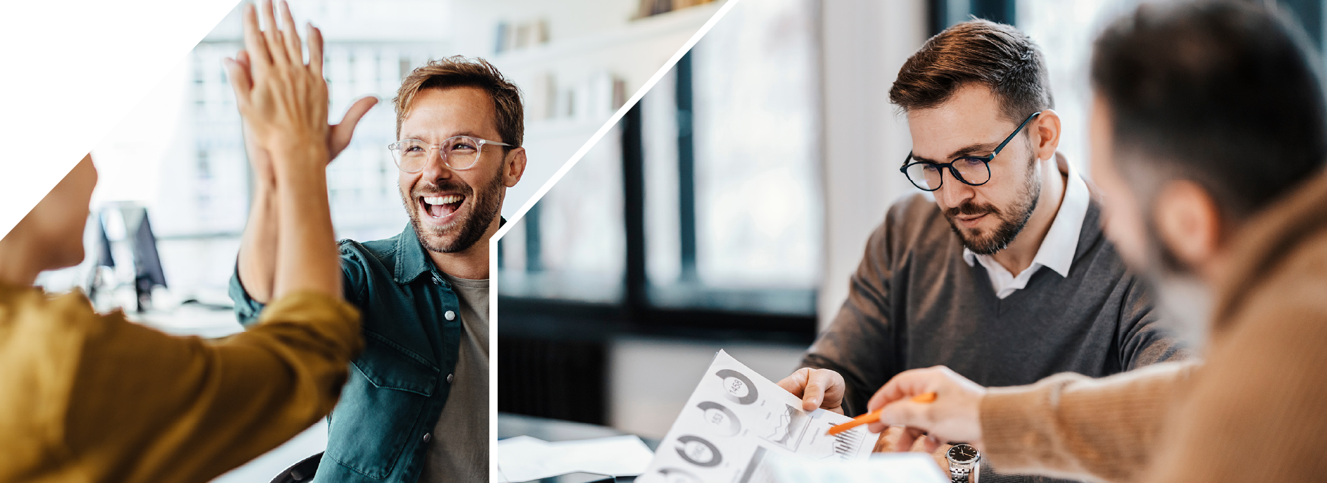 Junge Männer im Büro